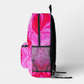 液体ホットピンク最高の色(女の子への贈り物)名 プリントバックパック (右)