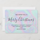 液体ホログラフィフェイクックテクスチャの雪片 シーズンカード (正面)