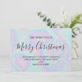 液体ホログラフィフェイクックテクスチャの雪片 シーズンカード (スタンド正面)