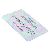 液体ホログラフィフェイクックテクスチャの雪片 マグネット (右側)