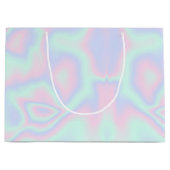 液体ホログラフィフェイクックテクスチャ ラージペーパーバッグ (正面)