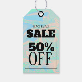 液体ホログラフィフェイクック虹彩色テクスチャ ギフトタグ