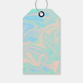 液体ホログラフィフェイクック虹彩色テクスチャ ギフトタグ (裏面)