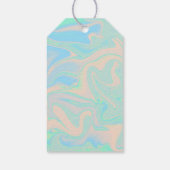 液体ホログラフィフェイクック虹彩色テクスチャ ギフトタグ (裏面)