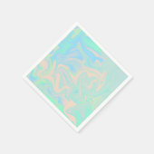 液体ホログラフィフェイクック虹彩色テクスチャ スタンダードカクテルナプキン (角)