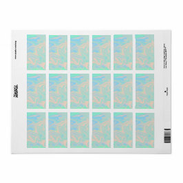 液体ホログラフィフェイクック虹彩色テクスチャ ラベル