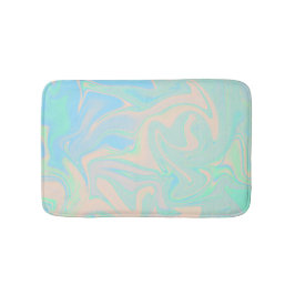 液体ホログラフェイクフィック虹彩模様 バスマット