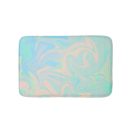 液体ホログラフェイクフィック虹彩模様 バスマット (正面)