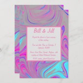 液体マーブル結婚ズ 招待状 (正面/裏面)