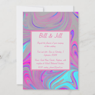 液体マーブル結婚ズ 招待状