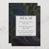 液体マーブル結婚ズ 招待状 (正面/裏面)