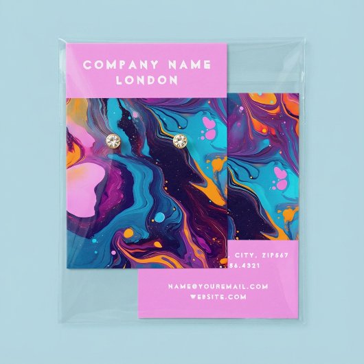 液体マーリング、流体絵を描イヤリングディスプレイカード