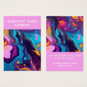 液体マーリング、流体絵を描イヤリングディスプレイカード (正面&裏面)