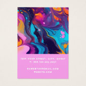 液体マーリング、流体絵を描イヤリングディスプレイカード (裏面)