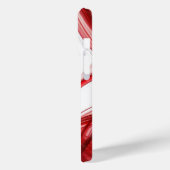 液体モダンスワールスクエアマスタード赤と白 Case-Mate iPhoneケース (裏面 / 左)