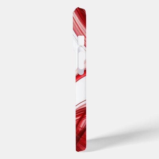 液体モダンスワールスクエアマスタード赤と白 Case-Mate iPhoneケース (裏面 / 左)