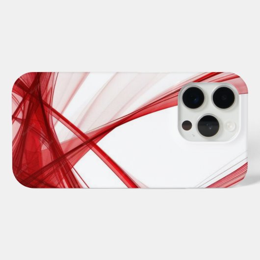 液体モダンスワールスクエアマスタード赤と白 Case-Mate iPhoneケース (裏面 (横))