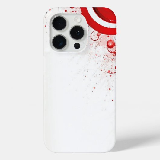 液体モダンスワールスクエアマスタード赤と白 Case-Mate iPhoneケース (裏面)