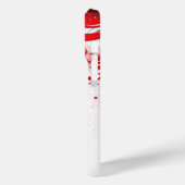 液体モダンスワールスクエアマスタード赤と白 Case-Mate iPhoneケース (裏面 / 左)