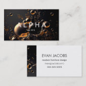 液体モダン抽象芸術バブル背景デザイン 名刺 (正面/裏面)