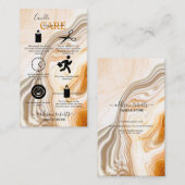 液体モダン金ゴールド及び茶色インクキャンドル気に 名刺 (正面/裏面)