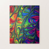 液体レインボー複合絵を描ジグソーパズルエクストリーム ジグソーパズル (縦)