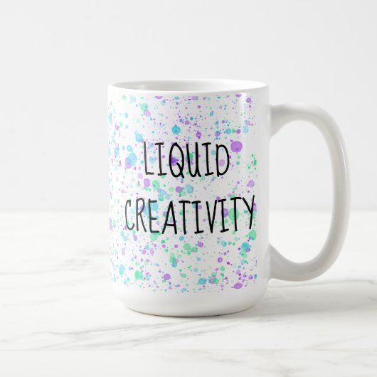 液体創造絵を描性（ばちゃばちゃ）跳ねるマググ コーヒーマグカップ (右)