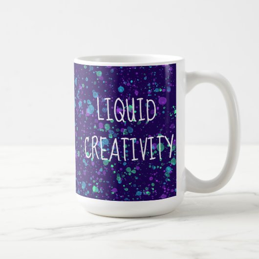 液体創造絵を描性(ばちゃばちゃ)跳ねるマググ コーヒーマグカップ (右)