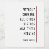 液体勇気チャーチル引用文テンプレート ワインラベル (シングルラベル)