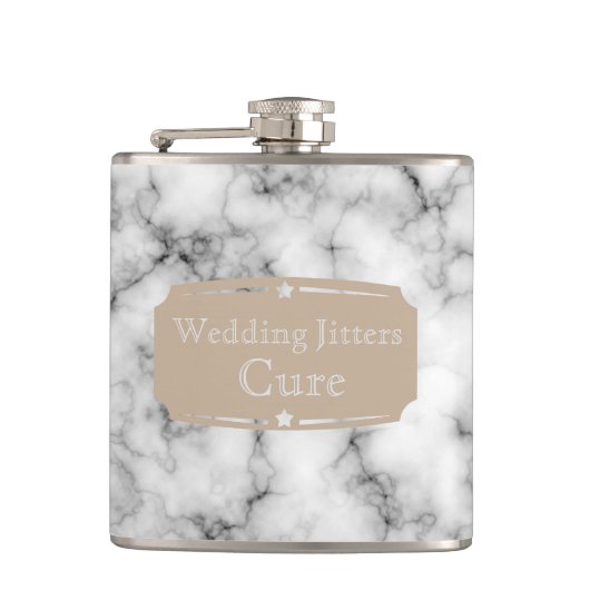 液体勇気結婚のジッター大理石パターン フラスク (正面)
