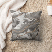 液体大理石エーゲートグリッターグラム#4 (フェイクグリッター) クッション (ブランケット)