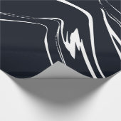 液体大理石テクスチャブラックホワイトラッピング紙 ラッピングペーパー (角)