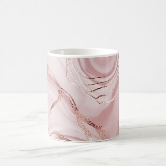 液体大理石バラ金ゴールド波 コーヒーマグカップ (中央)
