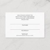 液体大理石ブルーパープル金ゴールド紹介顧客 名刺 (裏面)