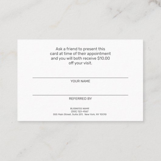 液体大理石ブルーパープル金ゴールド紹介顧客 名刺 (裏面)