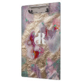 液体大理石ミ絵を描ックスモダントレンディーモノグラムの クリップボード (左)