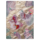 液体大理石ミ絵を描ックスモダントレンディーモノグラムの クリップボード (裏面)