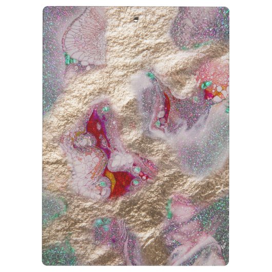 液体大理石ミ絵を描ックスモダントレンディーモノグラムの クリップボード (裏面)