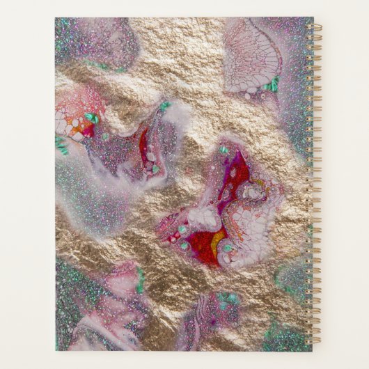 液体大理石ミ絵を描ックス抽象芸術モダントレンディー プランナー手帳 (裏面)