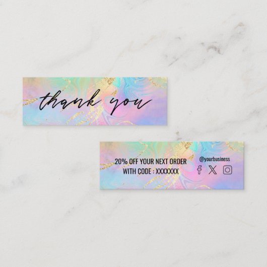液体大理石割引カード スキニー名刺 (正面/裏面)