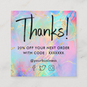 液体大理石割引カード スクエア名刺