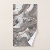 液体大理石瑪瑙グリッターグラム#4 (フェイクグリッター) バスタオルセット (ハンドタオル)