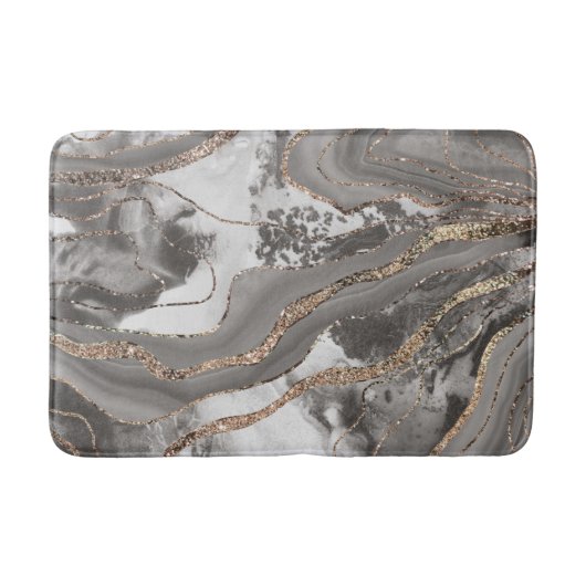 液体大理石瑪瑙グリッターグラム#4 (フェイクグリッター) バスマット (正面)