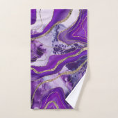 液体大理石瑪瑙グリッターグラム#9 (フェイクグリッター) バスタオルセット (ハンドタオル)