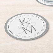 液体大理石結婚の中性点ID888 ラウンドペーパーコースター (アングル)