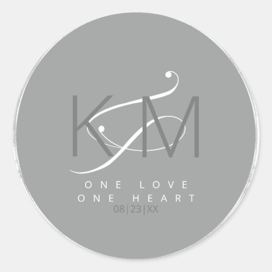 液体大理石結婚の中性点V2 ID888 ラウンドシール (正面)