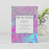 液体大理石50と素晴らしい誕生日 招待状 (スタンド正面)