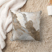 液体大理石 – 真珠と金ゴールド クッション (ブランケット)