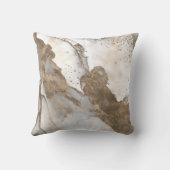 液体大理石 – 真珠と金ゴールド クッション (裏面)