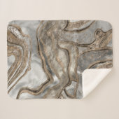 液体大理石 – 真珠と金ゴールド シェルパブランケット (正面(横))